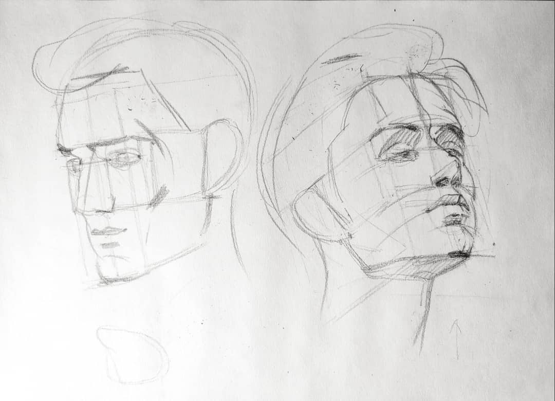 Diferentes posiciones del rostro (anatomia) (4 horas, varias obras)