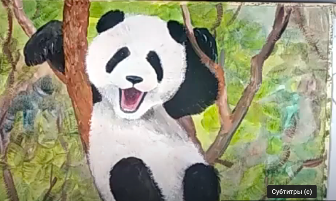 Panda a los acrilcos (apto para niños) 2 horas