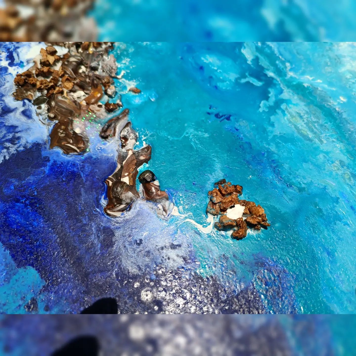 El mar con texturas volumétricas al arte fluido (3 horas)