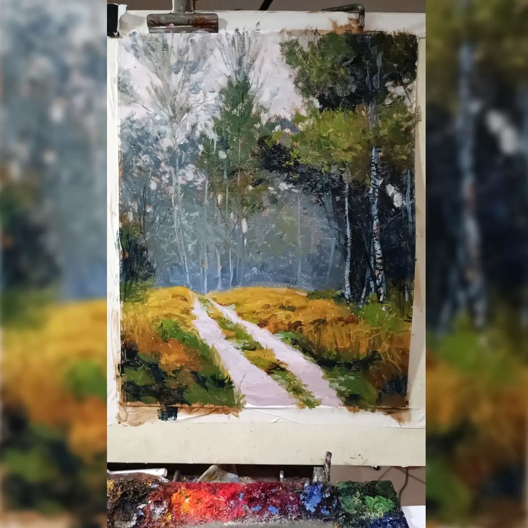 Como pintar el bosque despues de la lluvia (colores y atmosfera) 3 horas