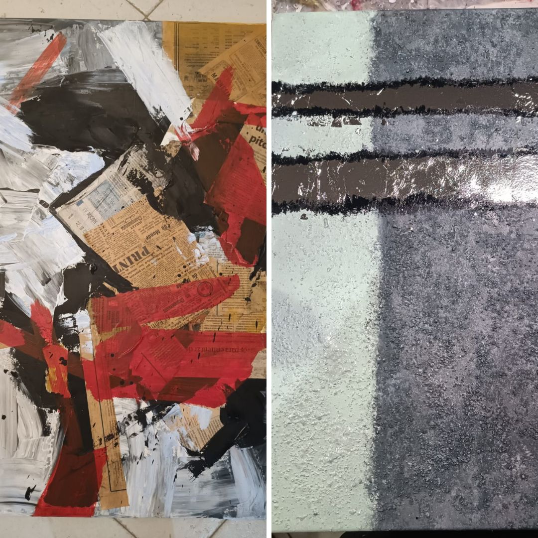 Arte abstracta, 2 texturas diferentes