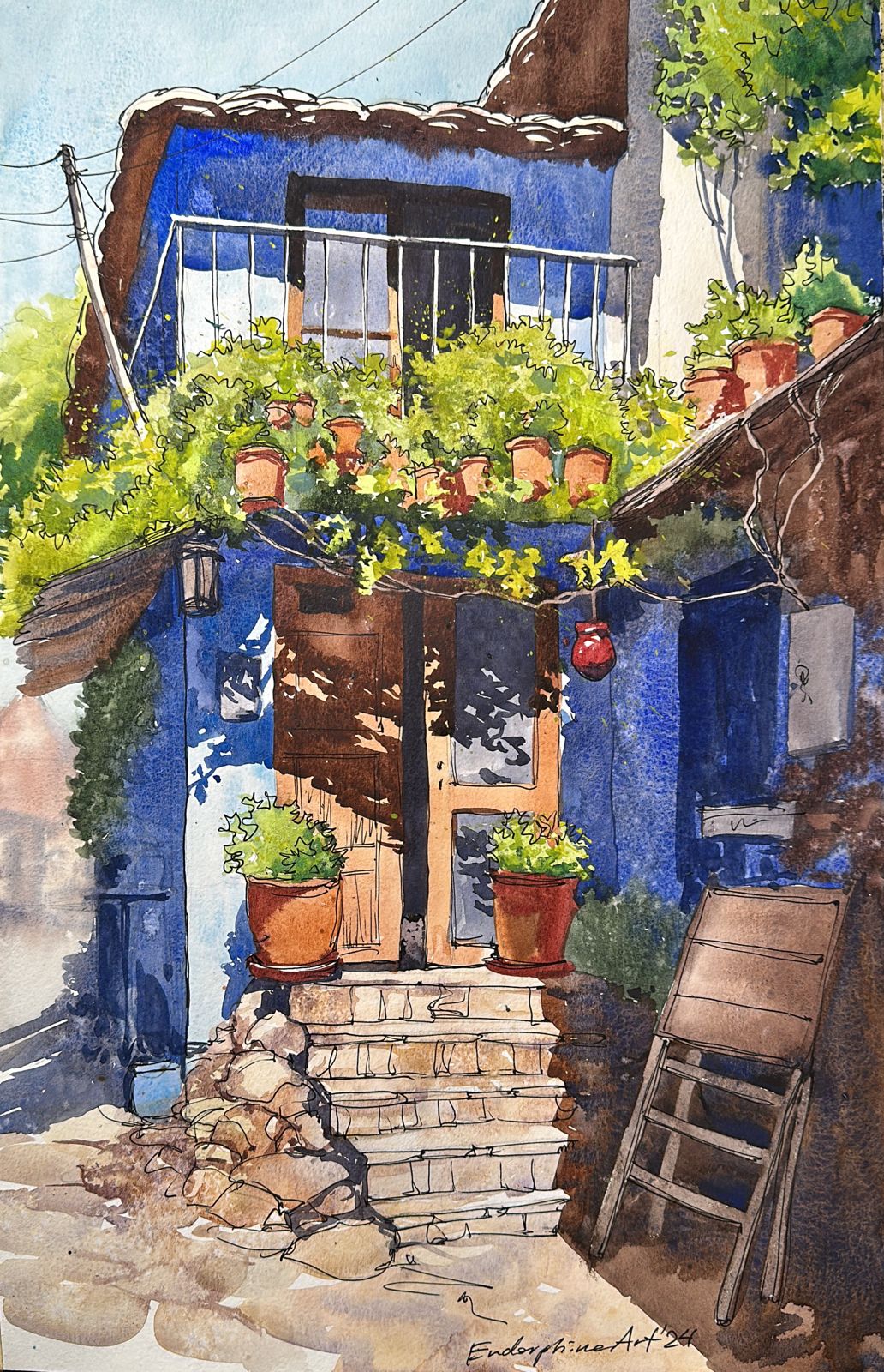 El sketch urbano decorativo con acuarela y liners (4 horas)