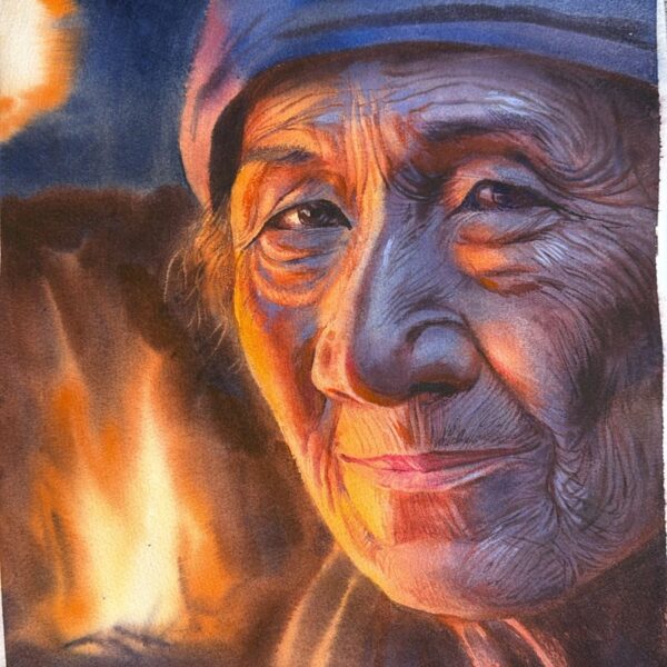 Retrato de una señora con el fuego