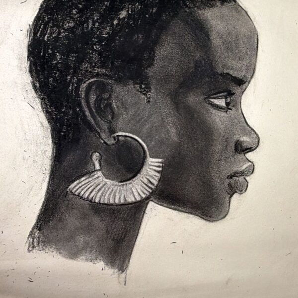 Retrato de perfil a la negrita